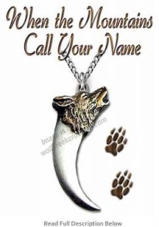 FREE SHIP   WOLVES BEAR CLAW & WOLF NECKLACE for MALE or FEMALE   SALE 