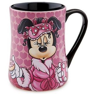 DISNEY World Store Mornings Minnie Mouse Ceramic Mug Cup New NIB