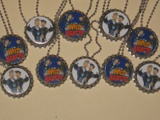   kratts inspired party favors lot of 10 bottle cap ball chain necklace