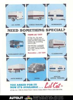 1972 lil cat travel trailer van camper brochure time left