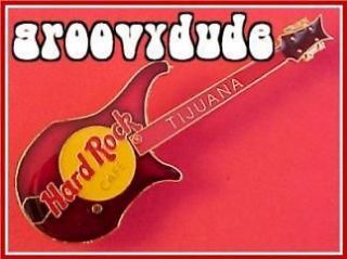 Hard Rock Cafe TIJUANA Mexico Guitar Pin Red Vigier HRC Nautilus Bass 