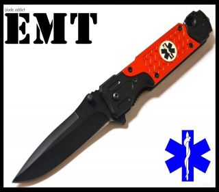 NEW 8 EMS Paramedic Spring Assisted Open Tactical Rescue Pocket 