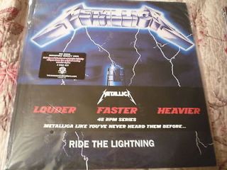 Metallica Ride the Lightning Blue Vinyl KNOB GLASS HETFIELD ULRICH 