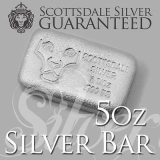 Newly listed 5 oz Hand Poured Scottsdale Silver Bar   Five Troy oz 