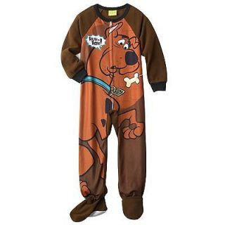 NWT Scooby Doo Footed Fleece Blanket Sleeper Pajamas Size 6   8   10