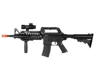 M4 A1 M16 RIS SPRING AIRSOFT RIFLE SNIPER GUN w/ FLASHLIGHT SCOPE 
