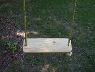 wood tree swing and rope  39 00