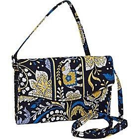 new vera bradley strap wallet bag ellie blue