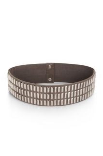 BEAUTIFUL BCBG ELASTIC BELT WITH LEATHER AND SILVER STUDS 