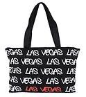 NWT Robin Ruth Las Vegas Shopper Shoulder Tote Bag Black Canvas Travel 