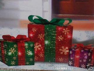 Newly listed Lighted Christmas Holiday Indoor Outdoor Gift Boxes Party 