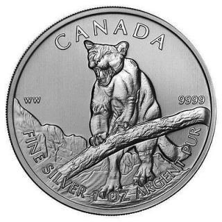 2012 canadian silver cougar 5 dollar coin from canada time