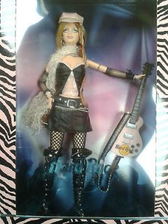   Cafe 2004 HRC #2 Barbie Doll Rockstar Guitar Tattoo Pin Pink Black NEW