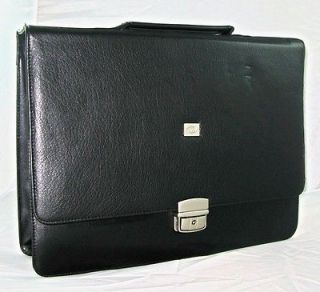 Mens Black PU Leather Briefcase BAG Handbag Side Shoulder Messenger 