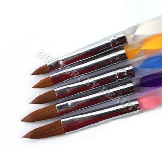 Nail Art Acrylic Pen NO.2/4/6/8/10 liquid powder tool carving brush 