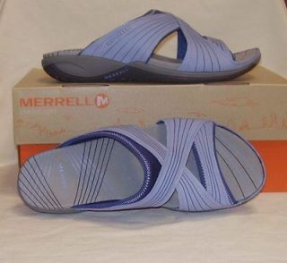 new merrell womens heather slide sandals twilight blue sz 9