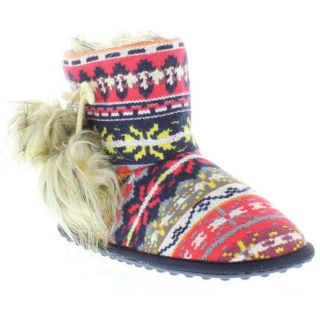 Rocket Dog Slipper Boots Genuine Snowflake Womens Red Slippers Sizes 