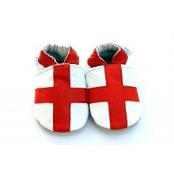 NEW SOFT LEATHER BABY SHOES, ST GEORGE, ENGLAND, OLYMPICS, FOOTBALL.