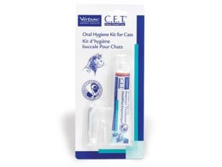 Oral Hygiene Kit by Virbac for Cats with 70g seafood flavor 
