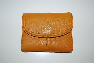 NWT Coach Madison Leather Medium Wallet 46608 (Saffron Yellow)