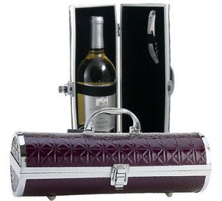 gala purple vernis wine bottle holder purse corkscrew time left