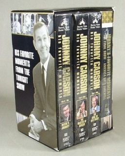 The Tonight Show Johnny Carson His Favorite Moments 4 VHS Set 60s  90 