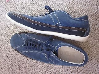   Blue Leather Lace Up Sneakers, Fratelli Rossetti USA Size 10 / 10.5