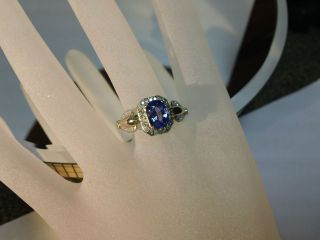 SPECTACULAR VIOLET AAA+ GRADE 1.50 CTS TANZANITE RING 14K Y/GOLD ( SEE 