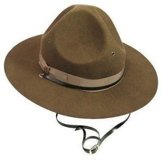 Scala CAMPAIGN Hat Drill/Army Wool Smokey Trooper Boy Scout Hat Size S 