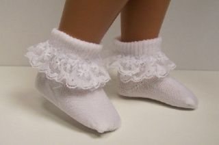 white lace sock doll clothes for sasha bows time left