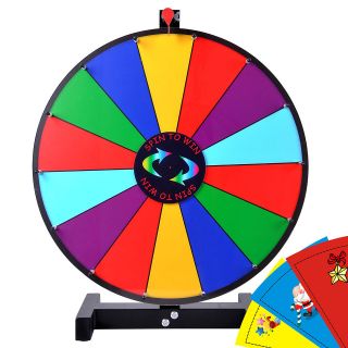 Upgraded Editable 24 Color Prize Wheel of Fortune Trade Show Tabletop 