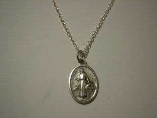 saint jude silver plated necklace patron of lost causes time
