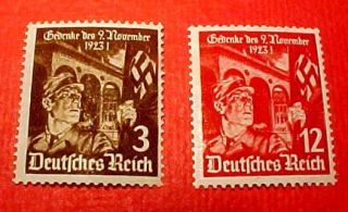 German Scotts #467 468 A86 Nazi Flag Bearer and Feldherrnhalle Nov 