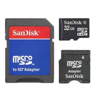 SanDisk 32GB Class 4 MicroSD/Micro SDHC/TF Flash Memory Card w/mini+SD 