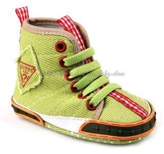 Baby Boy Green High Top Shoes Toddler Sneaker Size Newborn to 18 