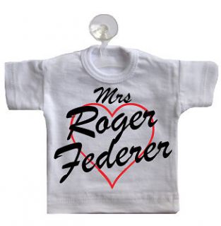 mrs roger federer mini t shirt for car window sticker time left $ 5 92 