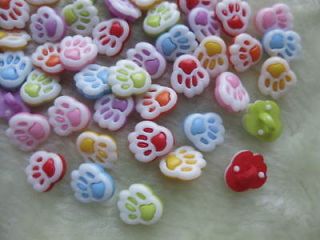   70 pcs foot Plastic Buttons backhole Baby sewing craft lots Mix F067