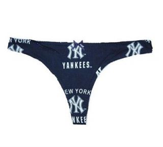 New York Yankees Maverick Print Navy Womens Thong / Ladies Underwear