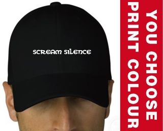 scream silence baseball hat cap more options print colour time
