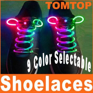 led light up shoe shoelaces shoestring flash glow stick