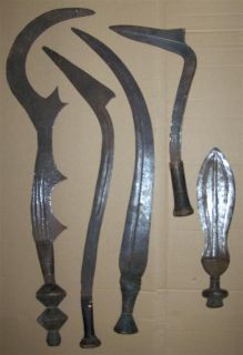 CONGO old african knife ancien couteau NGALA 2 NGBANDI NZAKARA KUBA 