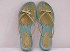   Leather Cole Haan Flip Flop Sandals Silver Rectangle 8 5 B Sells 168