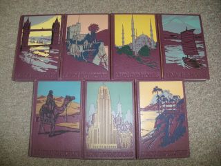   LANDS AND PEOPLE Grolier Society 1932 Complete 7 Vol Sensenbrenner