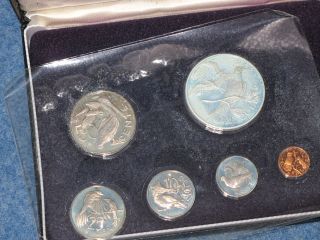 1973 British Virgin Islands Six Coin Proof Set Silver Dollar Franklin 