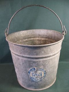 vintage dover 8 qt galvanized metal pail  14 95  