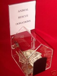 animal rescue donation boxes with key locks time left