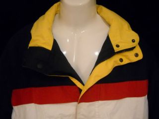 Nautica N83 Reversible Mens Jacket / Coat w/ Hood Zipper Pockets Size 