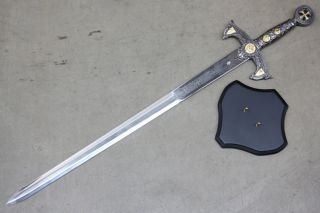 NEW Medieval Templar Knight Crusader Arming Sword SCA LARP Wall Plaque