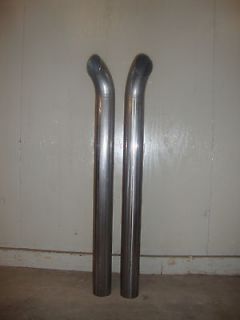 exhaust stacks 4x36 409 stainless curved top pair time left
