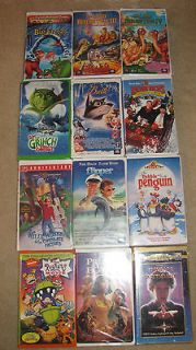 12 VHS Tapes Land Before Time/Rugrats/Grinch/Christmas/Flipper/Balto 